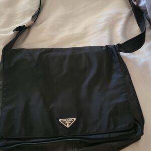 Authentic Prada Men's Black Messenger Bag